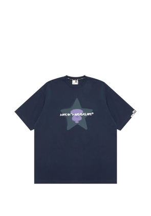 AAPE BY *A BATHING APE® AAPEUNVS Moonface-print T-shirt - Blue
