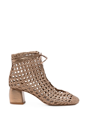 Forte Forte woven lace-up ankle boots - Brown