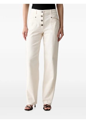 LIU JO button-fastening straight-leg jeans - Neutrals