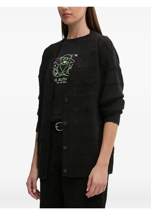 Vans fuzzy-knit V-neck cardigan - Black