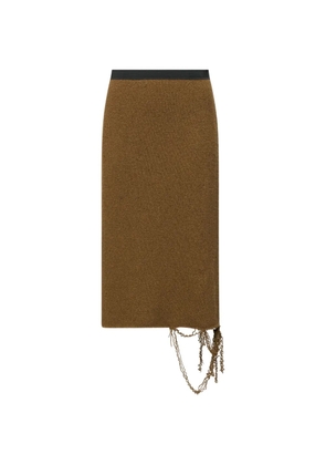 MM6 Maison Margiela midi skirt - Brown