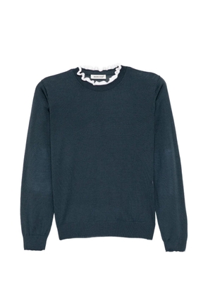 Undercover ruffled-trim sweater - Blue