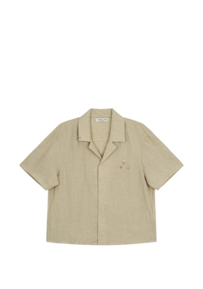 YOUNG N SANG gingham-check camp-collar shirt - Neutrals