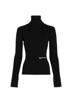 Karl Lagerfeld Jeans lightweight roll-neck sweater - Black