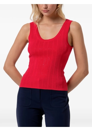 FRACOMINA crystal-embellished ribbed top - Red