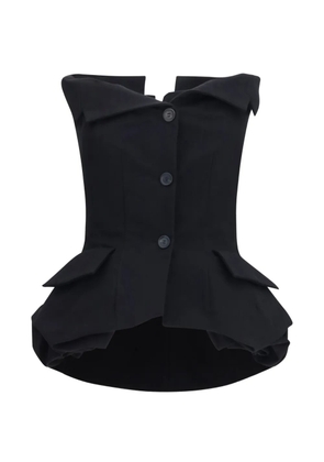 Magda Butrym off-shoulder peplum blouse - Black
