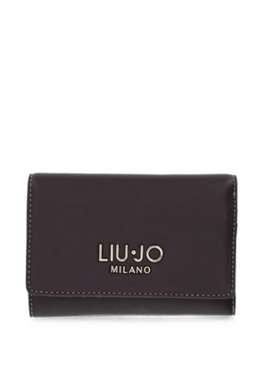 LIU JO logo-plaque topstitched wallet - Brown