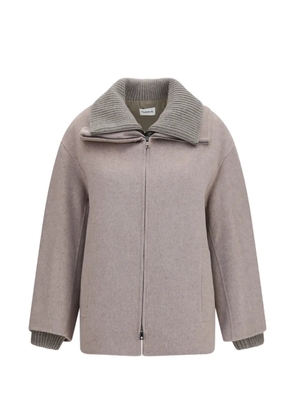 P.A.R.O.S.H. quilted layered wool jacket - Neutrals