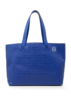 Loewe Pre-Owned 2015 Anagram Embossed Leather T Shopper tote bag - Blue