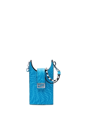 Fendi Pre-Owned 2010-2026 Sarah Coleman Coated Canvas FF Vertigo Phone Holder crossbody bag - Blue