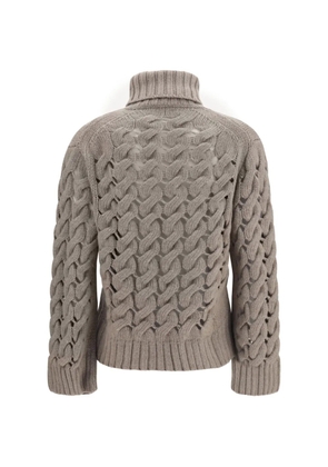 P.A.R.O.S.H. perforated turtleneck sweater - Neutrals