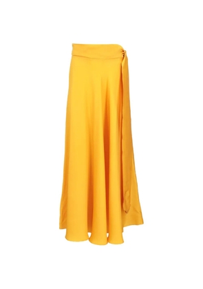 Isaia wrap-style flared maxi skirt - Yellow