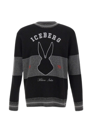 Iceberg Bugs Bunny striped sweater - Black