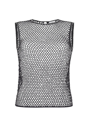 Adam Lippes Gwen open-knit top - Black