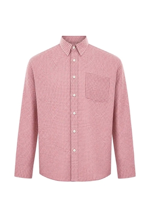 Sunflower Stable check-pattern button-down shirt - Pink