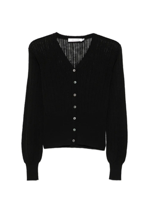 Aya Muse Unae pointelle-knit cardigan - Black