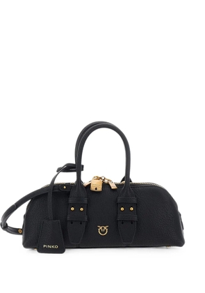 PINKO grained leather Love Birds shoulder bag - Black