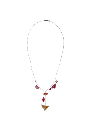 ISABEL MARANT beaded-charm chain necklace - Silver