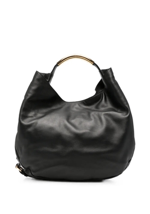 Moschino logo-plaque tote bag - Black