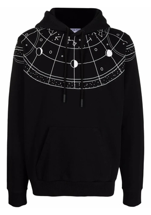 COUNTY OF MILAN Astral cotton hoodie - Black