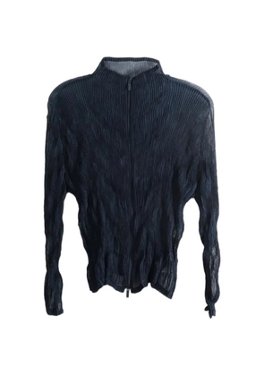 Issey Miyake Chiffon Twist 1 pleated cardigan - Blue