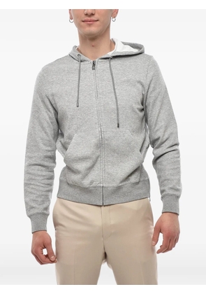 Corneliani zip-up drawstring hoodie - Grey