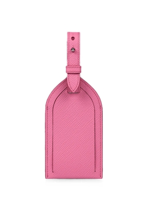 Smythson Panama adjustable luggage tag - Pink