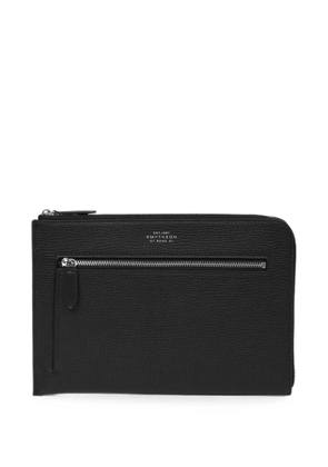 Smythson Ludlow-leather travel organiser pouch - Black