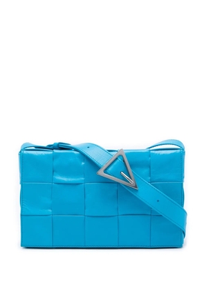 Bottega Veneta Pre-Owned 2012-2026 Paper Calfskin Intrecciato Cassette crossbody bag - Blue