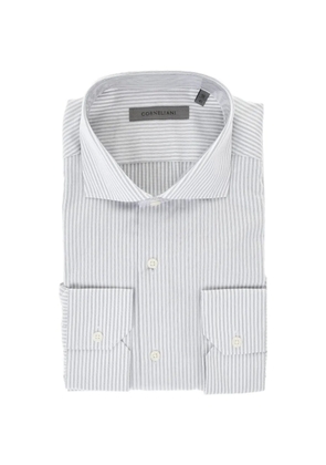 Corneliani striped cotton shirt - White