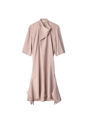 LEMAIRE soft-collar dress in dry silk - Pink