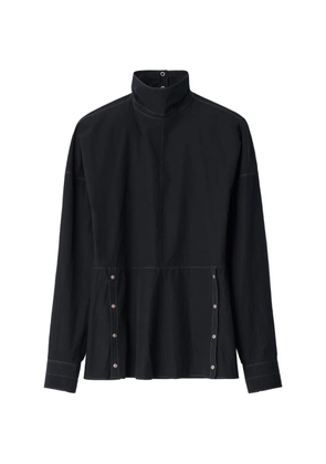 LEMAIRE press-stud bib top in cotton crepe - Black