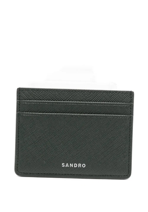 SANDRO logo-print card holder - Green
