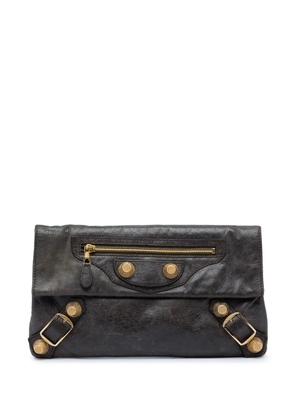 Balenciaga Pre-Owned 2005-2026 Lambskin Motocross Giant 21 Envelope clutch bag - Brown
