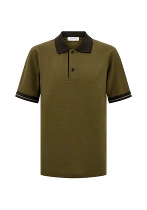 Ferragamo piqué-weave contrast-collar polo shirt - Green