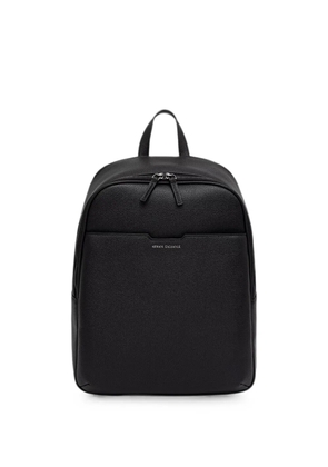 Armani Exchange logo-print pebbled backpack - Black