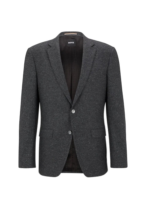 HUGO elbow-patch wool jacket - Grey