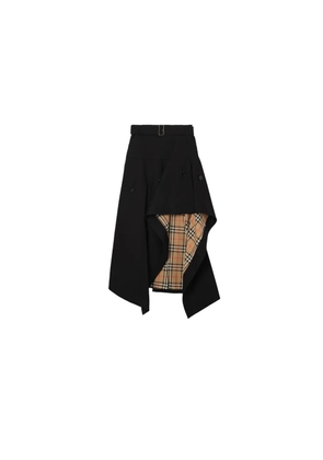 Burberry asymmetric belted midi skirt - Black