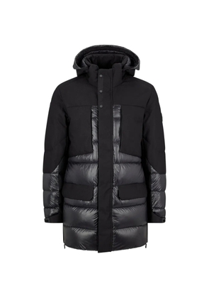 BOSS hooded panelled down jacket - Black