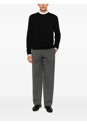slowear waffle-knit long-sleeve sweater - Black