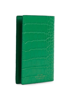 Smythson Mara-leather passport cover - Green