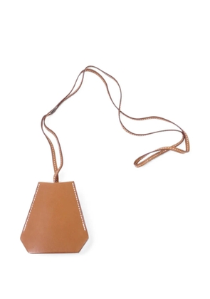 Hermès Pre-Owned 2018 Clochette leather necklace - Brown