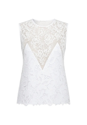 Nº21 lace-panelled sleeveless top - White