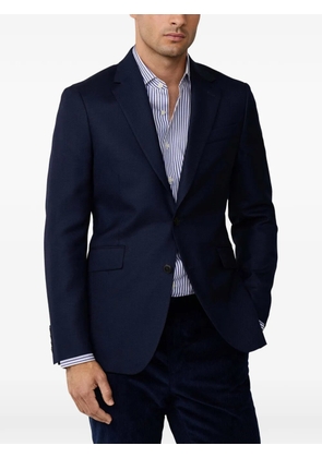 Hackett London hopsack-weave notch-lapel blazer - Blue