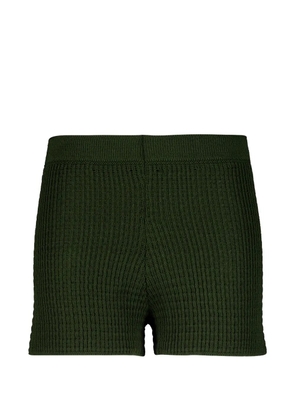 Haight Lou textured-stitch knit mini shorts - Green