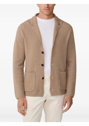 Hackett London waffle-stitch cardigan - Neutrals
