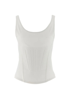 Mugler corseted tank top - White