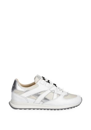 Furla Retro metallic-effect panelled sneakers - White