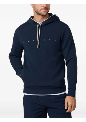 Hackett London logo-print interlock hoodie - Blue