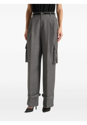 Manière De Voir D⁠anielle in grey marl textured tailored pleated cargo pants